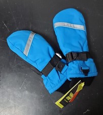 All In Motion Snow Sport Blue Mittens Size 4-7 With Clips