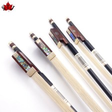4pcs strong black Carbon fiber viola bow,white bow hair,snakewood frog