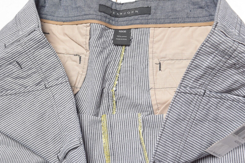Sean John jeans Mens Navy Blue Stripe Seersucker Pants 30 x 32 Y2K - Picture 6 of 6