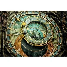 A4 Decoupage Paper ZODIAC CELESTIAL CLOCK Paper Designs Italy Rice Paper Craft