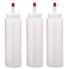 3 pcs Soft Squeeze Wide-Mouth Applicator Bottle - 8 oz NEW