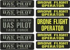 8 EMBROIDERY PATCHES 4X10 AND 2X10 HOOK ON BACK