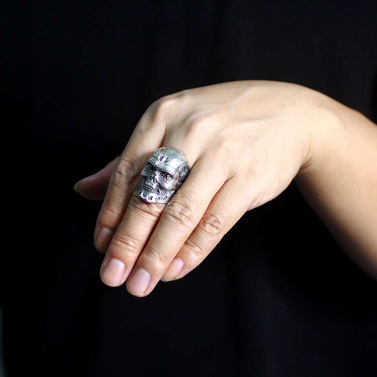 925 sterling silver handmade Terminator Robot T800 skull 925 sterling silver handmade Terminator Robot T800 skull