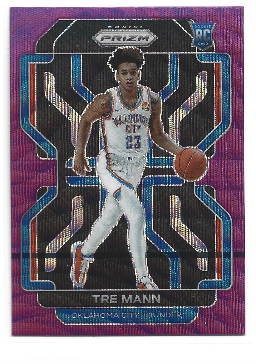 Tre Mann - 2021-22 Panini Prizm Basketball #274 - Purple Wave Rookie - Thunder