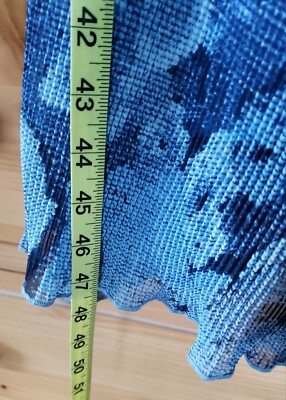 NWOT Ganni Georgette Lucid Blue Tiered Pleated Midi Dress Size 38 US 6 |  eBay