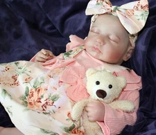 20 Inch Reborn Baby Doll Childs First Dolls 6 Pounds Heavy Closed Eye Handmade