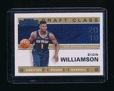 ZION WILLIAMSON 2019-20 PANINI CONTENDERS '19 DRAFT CLASS CONTENDERS PELICANS (C