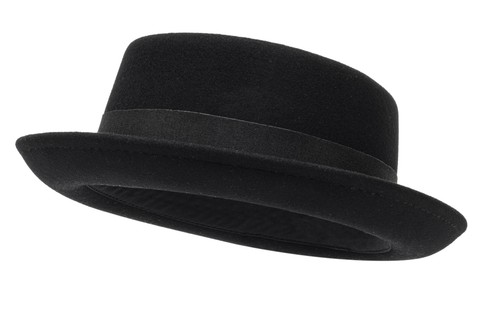 Pork-Pie-Hat Wool-Felt-Bowler Porkpie-Boater Derby-Fedora-Hat for Men-Women (M) - Picture 3 of 5