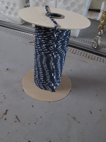 5/32 X 300' UTILITY CORD BLUE/WHITE TRACER 4 INNER STRANDS DIRT CHEAP!!!!!!!