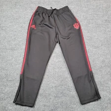 Indiana Hoosiers Pants Womens Large Black Adidas Active Sweat Pant 28x26 READ*