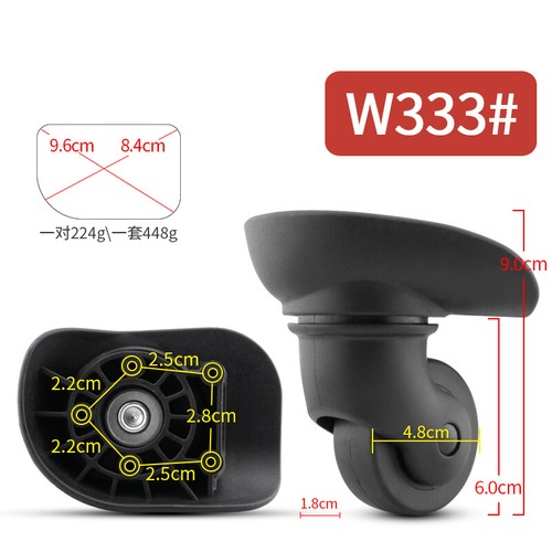 A-35 Trolley case universal wheel accessories boarding case pulley silent wheel - Picture 2 of 7
