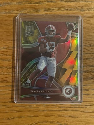 Tua Tagovailoa 2023 Panini Spectra Draft Picks #100 Gold Prizm /10 JERSEY MATCH