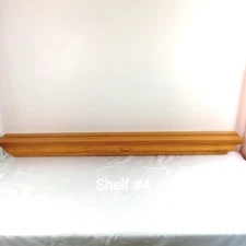Pottery Barn Crown Molding Wood Ledge Floating Shelf  48in L x 4.75" D x 4.50" H
