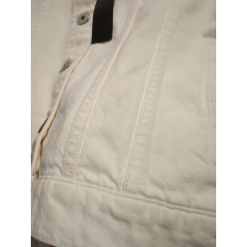 Gilet Vince bianco denim jeans colletto tasche anteriori donna taglia S DV1779011 nuovo con etichette - Foto 5 di 7