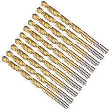 METALLIXITY Drill Bit 7/32 10Pcs, 4241 High-Speed Steel Straight Shank Titani...