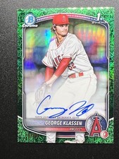 2025 Bowman - Chrome 1st Auto George Klassen #CPA-GK Green Grass Refractor /99 (