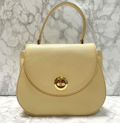 GIVENCHY Hand Shoulder Bag Tote Purse 2way 4G Leather Cream Authentic From Japan