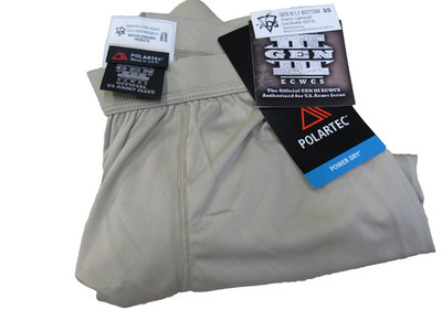 US POLARTEC Silkweight Base Layer Pants Underwear Drawers Desert Sand L1 Small