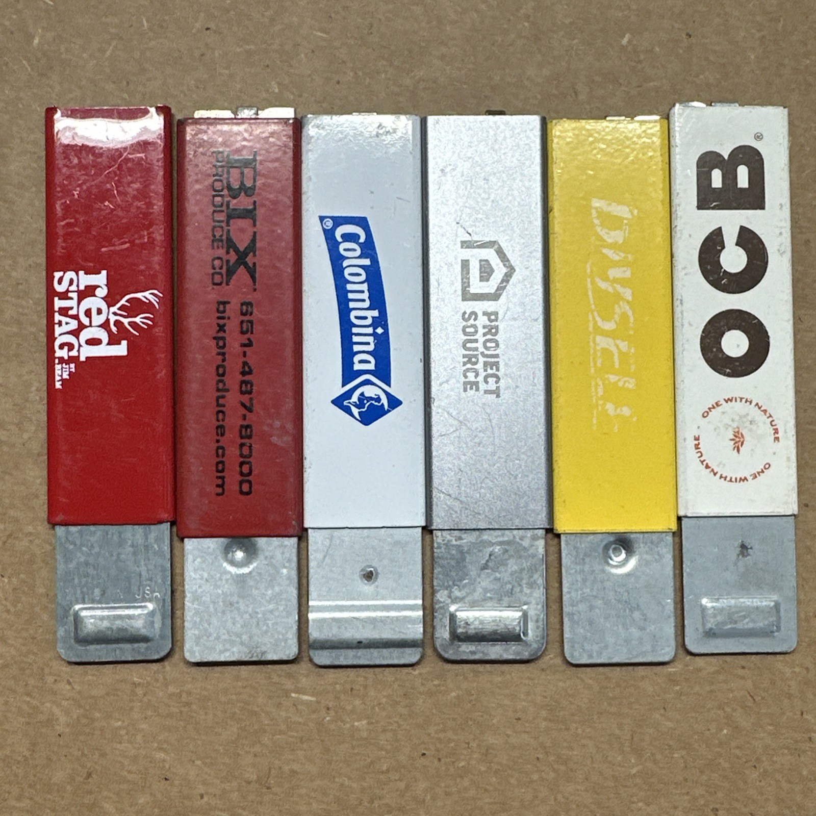 Lot 6 Vintage Box Cutters Promotional Advertising Openers