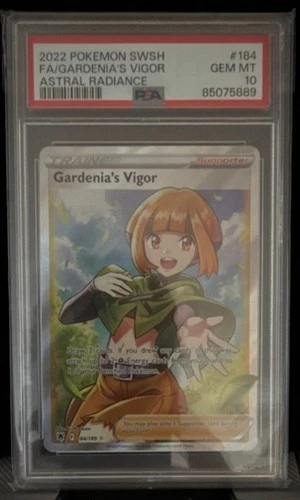 2022 Pokémon Astral Radiance Gardenia's Vigor Full Art Card 184/189 PSA 10