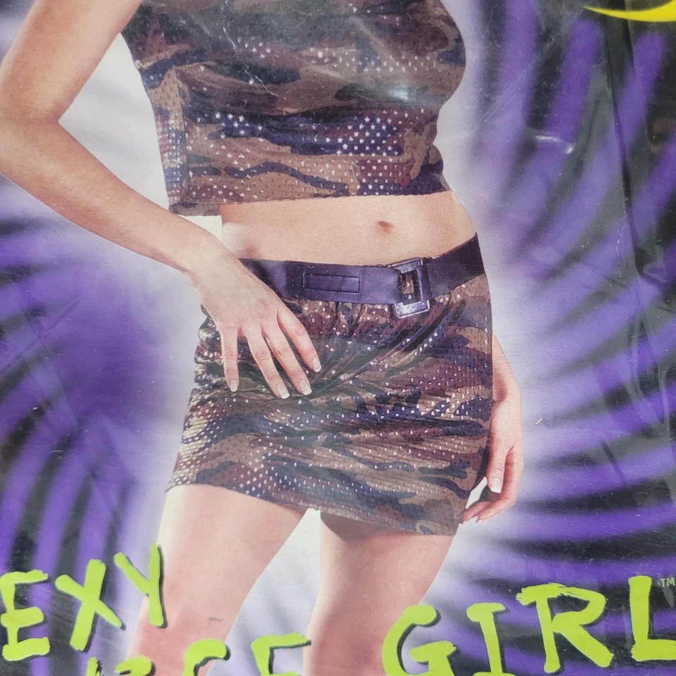 Camuflaje Sexy Servicio Soldado Halloween Constume Mujeres Mediano Completo Nuevo con Etiquetas Foto 3 de 4