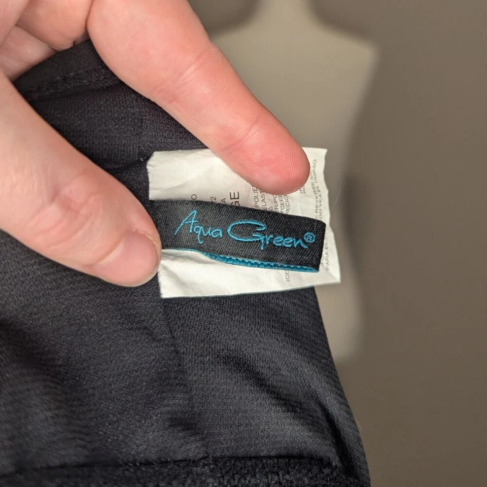 Tankini para mujer verde aguamarina halter espalda azul y rosa Chevron talla XL Foto 4 de 4