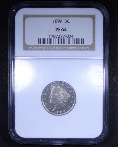 1899 Liberty V Nickel - 5c NGC PR64 - Nice Coin!
