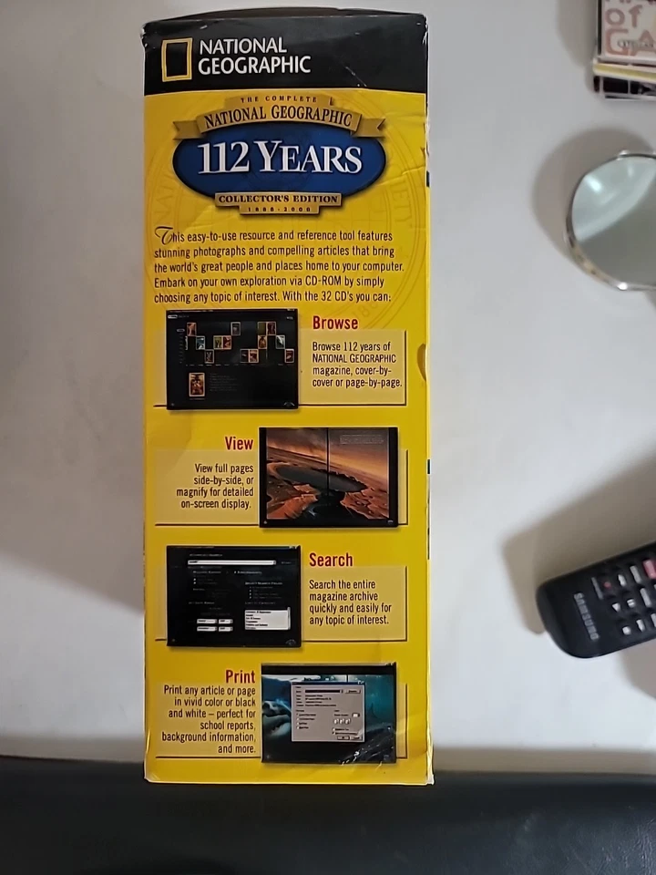 NATIONAL GEOGRAPHIC 112 Year 32 DISC CD-Rom Collectors Edition 1888-2000 VG New  - Image 3 of 4