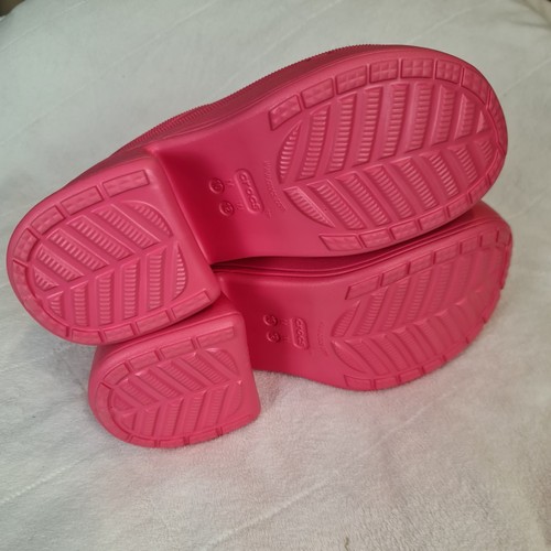 Crocs Siren Clog Unisex W 12 M 10 High Heeled Platform Hyper Pink Clogs Platform - Picture 7 of 8