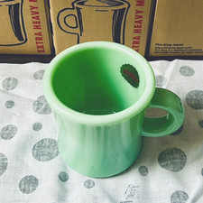 Fire King Jadeite Extra Heavy C Handle Mug Cup Restaurant Ware Made in Japan