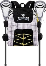 Thorza Lacrosse Backpack with Stick Holder, Multi-Pocket Storage NEW