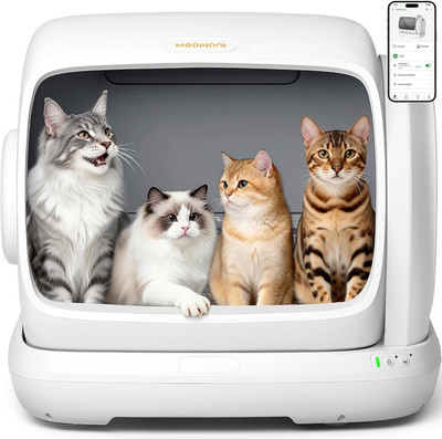 Automatic Self-Cleaning Cat Litter Box for Multiple Cats with APP Control