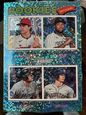 2026 Topps Heritage Rookies Pitchers Aqua Sparkle #387 