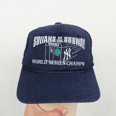 VTG New York Yankees Hat Men OSFA Navy Sultans of the Subway Champs Snapback Y2K