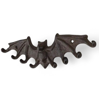#ad Cast Iron Wall Mount Bat Hook – Gothic Key Holder Coat Rack Entryway Decor $22.45