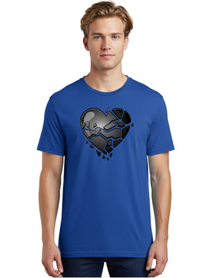Broken-Heart-4 Mens Graphic Tee, 100% Cotton, Casual Summer Wear