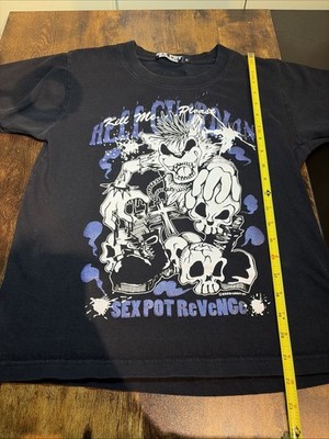 SexPot Revenge Black T-Shirt Short Sleeve Visual Kei Punk J-Fashion VERY RARE
