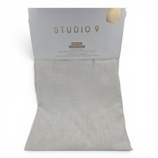Studio 9 Set of 2 Textured Linen Look Curtains Blackout 52x84 Natural Flax NEW