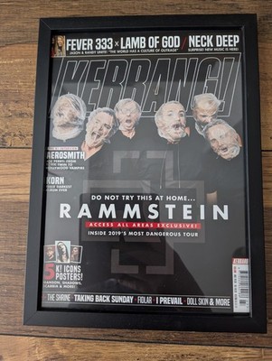 Rammstein Framed Kerrang! Classic Cover Page A4 Ideal Gift