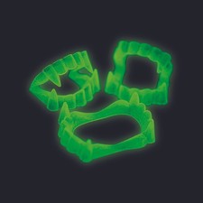 2 1/2" Bulk 72 Pc. Glow-in-the-Dark BPA-Free Plastic Fangs Vampire Teeth