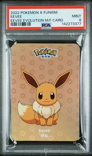 2022 POKEMON X FUNISM EEVEE EVOLUTION MINI FIGURE CARDS EEVEE PSA 9