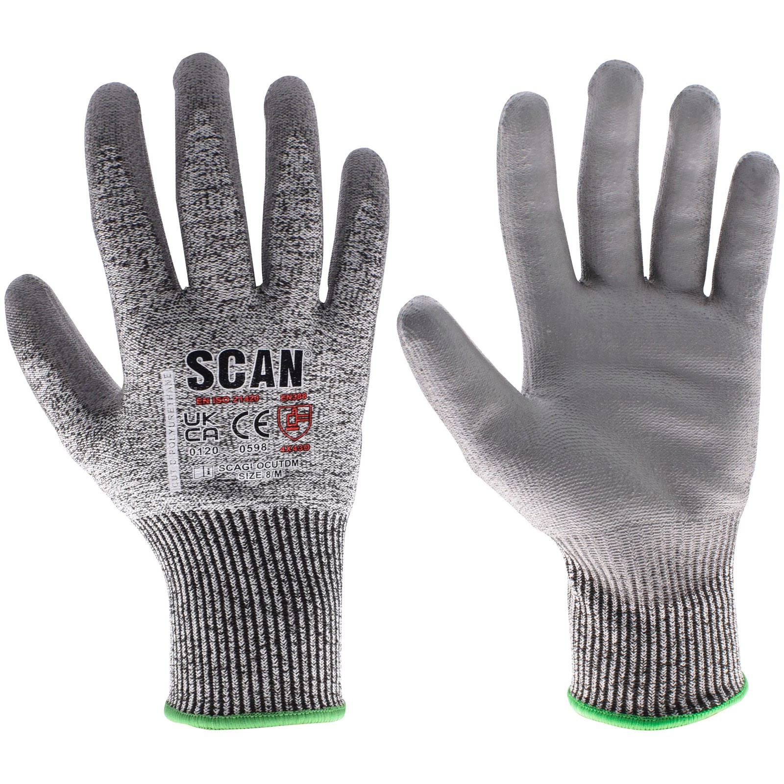 Scan PU Palm Cut D Gloves - XXL (Size 11)