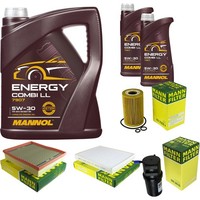 Mann Inspektionspaket 7L Mannol Energy 5W-30 FüR VW Amarok 2.0 Bitdi 4Motion