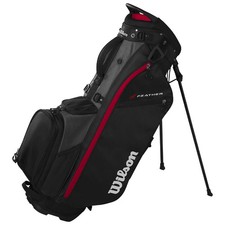 Wilson Feather Stand Bag with 5 Way Divider & Umbrella Holder - Black/Grey/Red