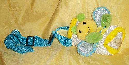 Plush BEE Bottle Holder with Adjustable Strap baby toddler attach to stroller