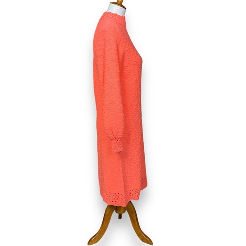 Abito maglia vintage anni 60 St John rosa corallo vescovo manica lunga taglia small Palm Royale - Foto 4 di 13