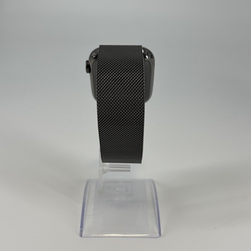 Apple Watch (Seria 7) 45mm grafitowa stal nierdzewna (LTE) z czarnym mediolańskim - Zdjęcie 5 z 5
