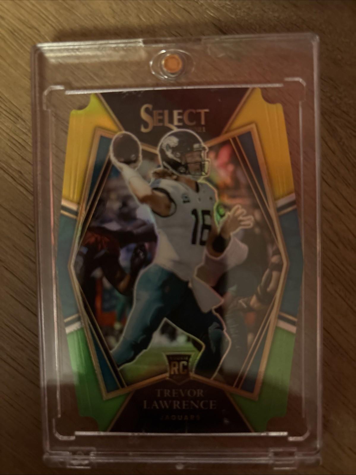 2021  Select - Premier Trevor Lawrence #143 Green & Yellow Prizm Die-Cut (RC)