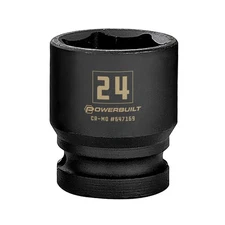 Powerbuilt 1/2 Inch Drive x 24 MM 6 Point Impact Socket - 647169
