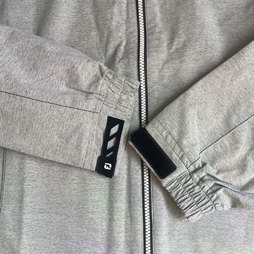 FootJoy FJ DryJoys Hydrolite Rain Jacket Gray Full Zip M Blackhawks Logo NWOT - Picture 11 of 17